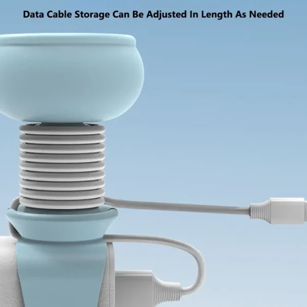 Portable Data Cable Winder Cartoon Multi-function Data Cable Buckle Belt Silicone Binding Belt Desktop Cable Storage Buckle - Imagen 3